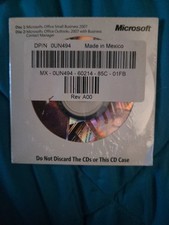 NEW 2 Disc Set Microsoft office small business '07 Microsoft office outlook '07 picture