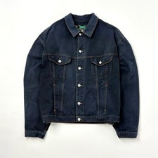 80s Italian-Made Benetton Vintage Denim Jacket, Size 54 (XXL) picture
