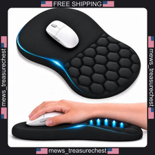 Ergonomic Mouse Pad with Wrist Rest, Large 12x8 Inch, Black picture