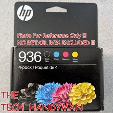 4-PACK HP GENUINE 936 BLACK & COLOR INK (NO RETAIL BOX) OFFICEJET 9110 (01/2028) picture