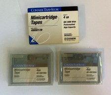 NEW SEALED 2pk Conner 4000QT 4GB Data Tape MiniCartridge QIC-3080 Wide QW3080XLF picture