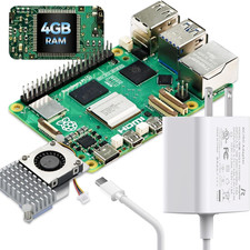 Raspberry Pi 5 4GB RAM Starter Kit Includes Power Supply Cooler Used picture