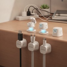 6-Pack Detachable Magnetic Cord Organizer, Adhesive Cable Clips | Auto-Fit Sp... picture