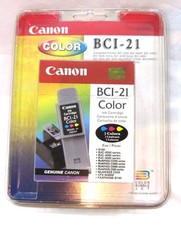 Canon BCI-21 Tri-Color Ink Cartridge 0955A003 Genuine New Sealed Package picture