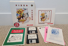 Pizza Tycoon 1994 MicroProse PC Game Floppy Disk - Big Box Complete / CIB picture
