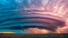 Landscape kansas city storm clouds photography colorful Custom Gaming Mat Desk picture