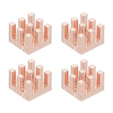 4 Pcs Copper Heatsink 7x7x5mm, Heat Sink Cooler Radiator for Raspberry Pi picture