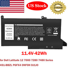 Laptop Battery For Dell Latitude 12 7000 7280 7480 PGFX4 ONFOH DJ1JO DJ1J0 42Wh picture