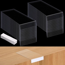 40 Pcs Moveable Shelf Label Holders, Clear Library Markers Book Shelf Tags wi... picture