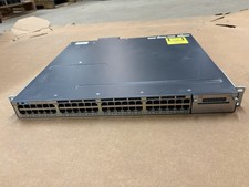 ♻️ Cisco WS-C3750X-48P-S 48-Port PoE+ Gigabit Switch w/ Mounts & Power Supply picture