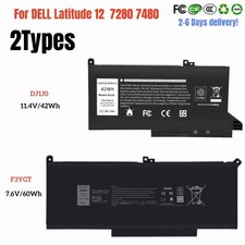 2Types-F3YGT/DJ1J0 Battery for DELL Latitude 12 13 14 7280 7380 7480 E7280 E7380 picture