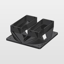 Dual Fan Shroud for Nvidia Tesla P100 GPU x2 Single 120mm Fan Duct 3D Printed picture