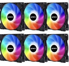 Set of 5 upHere 120mm case Fan, Quiet Edition High AirFlowAdjustable color LED  picture