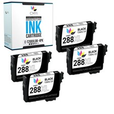 CMYi 4X Replacement T288 XL Black Ink Cartridge for Epson Expression XP446 XP257 picture