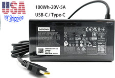 NEW Genuine Lenovo 100W 20V 5A USB-C Charger AC Adapter ADL100YDC3A 5A11D52398 picture