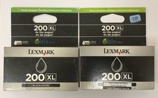 Genuine Lexmark 200XL 200 XL Black Ink Cartridge for Pro 5500 5000 4000 2 PACK picture