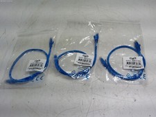Lot of (3) 2FT CAT6A Snagless-Blue Ethernet Cable picture