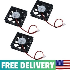 3Pack 60mm x 60mm x 15mm 6015 12V Brushless DC Cooling Fan 2pin for DIY 3D Pr... picture