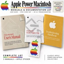 VTG Lot 3 Apple Power Macintosh User Guide NTSC Video Out OS 8.5 Manual Stickers picture
