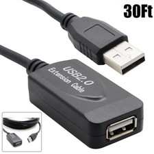 30FT USB Extension Type A Active Repeater Booster Male to Female Cable Cord picture