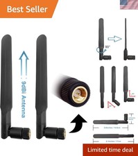 Compact 9dBi Omni-Directional 4G LTE Antenna with SMA Male Connector, 2 Pack picture