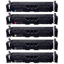5 Pack Compatible Canon 075H Cartridges Black, Cyan, Yellow and Magenta-NEW CHIP picture