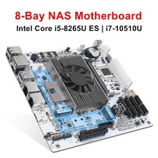 8-Bay NAS Firewall Motherboard Intel Core i7 10510U i5-8265U 8xSATA 2xNVMe 2.5Gb picture