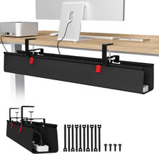 Univivi No Drill Under Desk Cable Management Tray 36 Inch Cord Organizer for picture