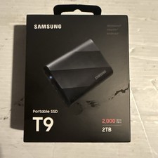 Samsung T9 Portable 2TB 2000MB/s SSD - Black (MU-PG2T0B/AM) NEW picture