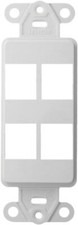 Leviton 40754-BW QuickPort Decora Plus Insert, 4-Port, White picture