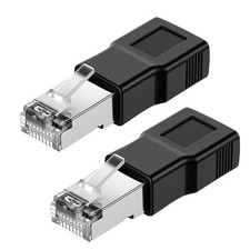 2 PCS Black USB to RJ45 Ethernet Adapter Female Converter Cable Modem PC picture