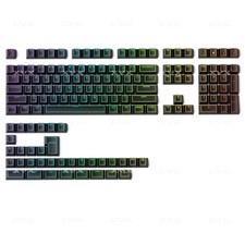XVX Prism Shine Through PBT Keycap Set 142-Key Cherry Profile White Doubleshot picture