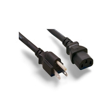 15ft Universal Power Cord NEMA 5-15P to IEC320C13 18 AWG - Black picture