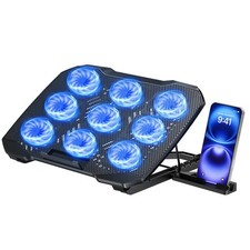Laptop Cooling Pad with Phone Stand, Ultra-Slim Laptop Cooler for 12-15.6
