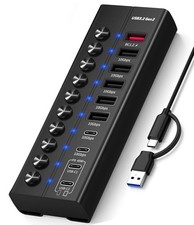USB-C 3.2 Gen 2 - 10 Port Hub - USB-A & USB-C Ports with Charging - PC/Mac picture