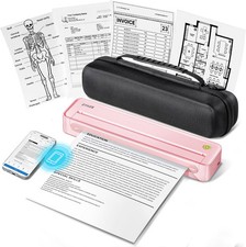 D90E Inkless Portable Thermal Printer w/ Case 8.5x11