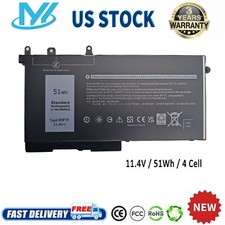 ✅93FTF 51WH Battery For Dell Latitude 12 5280 5288 5480 5580 5590 5490 5290 5488 picture