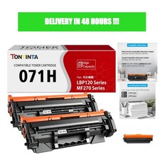 TONTINTA 071H CRG-071H Compatible Toner Cartridge 2-Pack Black High Yield for picture