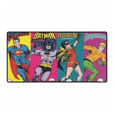 DC Comics Retro Panels Superman Batman Robin Aquaman Mouse Pad Desk Mats picture