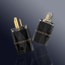 VIBORG Hi-End Pure Copper Gold Plated US Power Plug HiFi Power Cable Connector picture