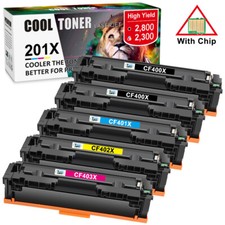 5PK High Yield CF400X 201X 201A Toner Set For HP Color Laser Jet Pro MFP M277dw picture