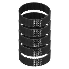 112mm GT-2 Timing Belt, 5pcs 10mm Width 2mm Pitch 3D Printing Closed Loop, Black picture