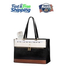 Stylish 15.6-Inch Laptop Tote Bag - Ideal for Work and Travel, Leather Design picture