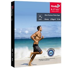 Koala Ultra Premium Photo Paper Glossy 8.5x11 50 Sheets for Epson HP Canon 72lb picture