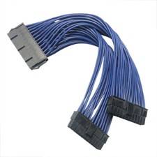 New ATX 24Pin 1 to 2 Power Supply Extension cable PSU Male to Female Y Splitter picture