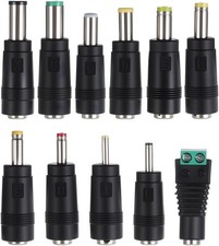 DC Adapter Plug, 11 Pcs Universal 5.5 mm x 2.1 mm DC AC Power Adapter Tips Conne picture