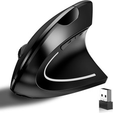 Tlkawzy Ergonomic Vertical Wireless Mouse Stylish Rechargeable 2.4G Optical Mice picture