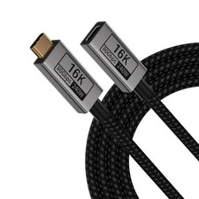 USB-C Male to Female Extension Cable 6.6ft 80Gbps 240W Thunderbolt 3/4/5 picture