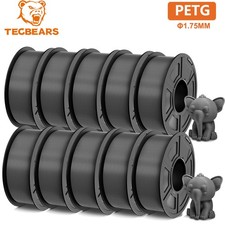 10KG TECBEARS PETG 3D Printer Filament Consumables Gray 1.75mm NO Tangle Neatly picture