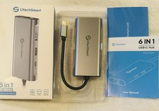 SILVER - UTECHSMART USB C HUB USB C ETHERNET MULTIPORT ADAPTER HDMI 4K UCN3273 picture